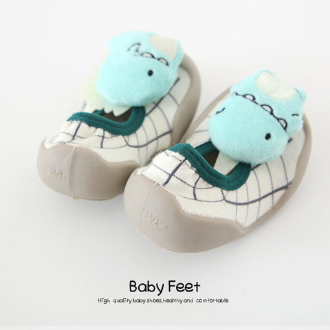 Baby Doll Sock Shoes - Blue Dino