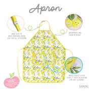 Fresh Lemon Apron - fits sizes youth small through adult 2XL