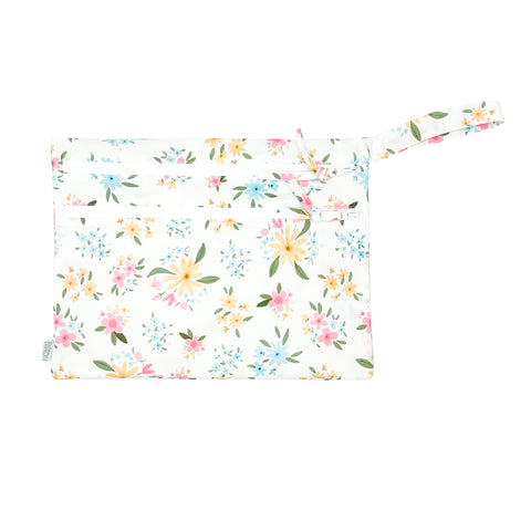 Pastel Floral - Waterproof Wet Bag (For mealtime, on-the-go, and more!)