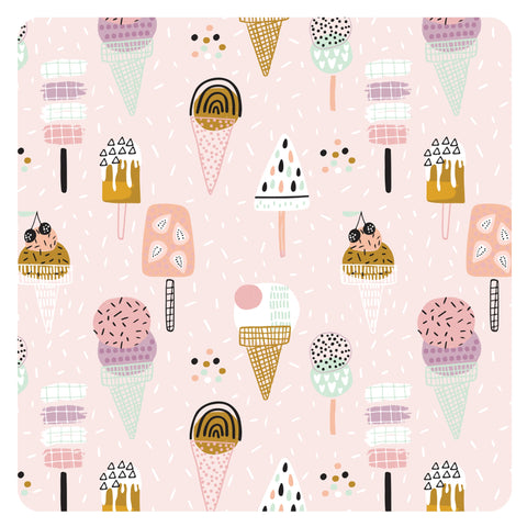 Pink Ice Cream - Waterproof Wet Bag (For mealtime, on-the-go, and more!)