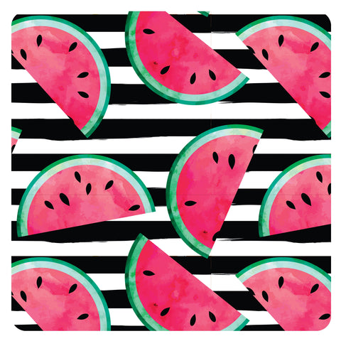 Summer Stripes - Watermelon - Waterproof Wet Bag (For mealtime, on-the-go, and more!)