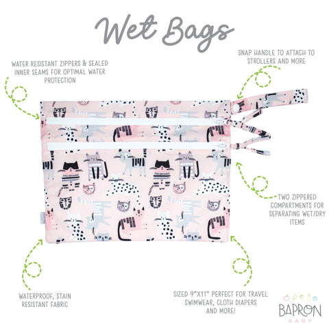 Kitty - Waterproof Wet Bag (For mealtime, on-the-go, and more!)