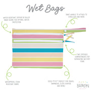 Rainbow Stripes - Waterproof Wet Bag (For mealtime, on-the-go, and more!)