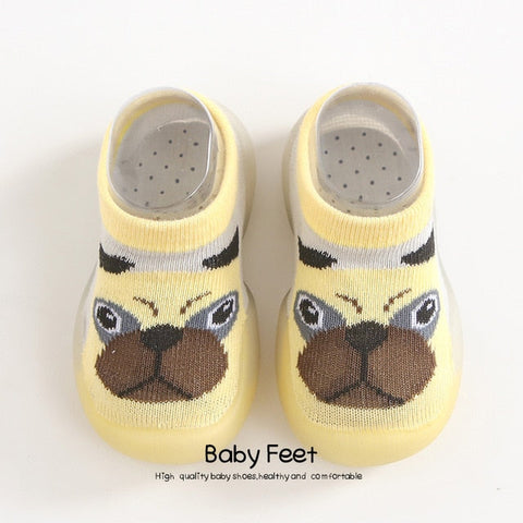 Animal Sock Shoes - Yellow Dog