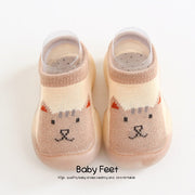 Animal Sock Shoes - Brown Cat