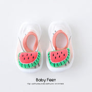 Baby Doll Sock Shoes - Pink Watermelon