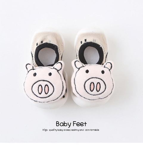 Baby Doll Sock Shoes - Pink Piggy