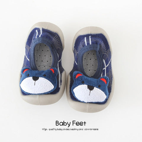 Baby Doll Sock Shoes - Blue Bear