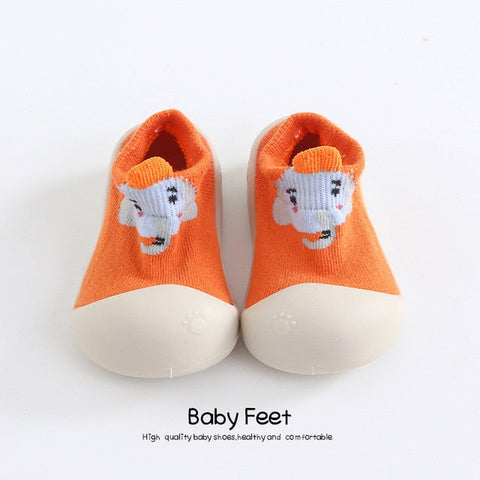 Animal Sock Shoes - Orange Dog