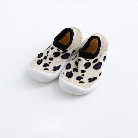 Baby Sock Shoes - Tanned Leopard