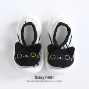 Baby Doll Sock Shoes - Black Cat