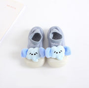 Baby Doll Sock Shoes - Blue Elephant