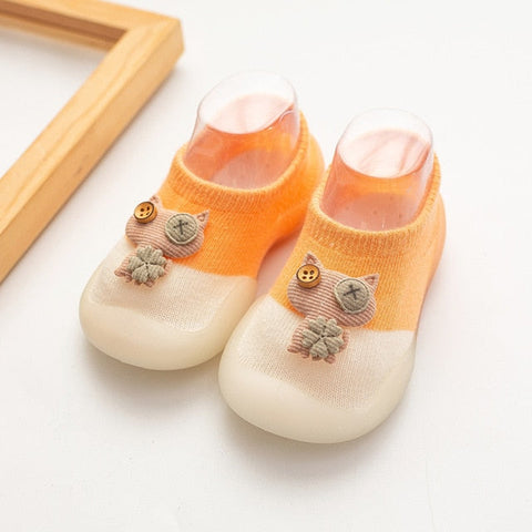 Baby Owl Shoes - Orange