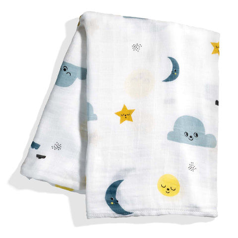 Crib sheet and Swaddle bundle - Moon&