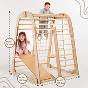 Indoor Wooden Playground for Children - 6in1 Playground + Swings Set + Slide Board